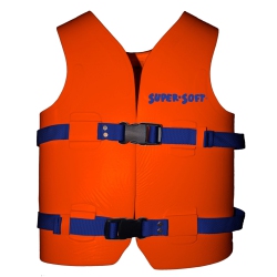 TRC RECREATION Super Soft Child Life Jacket Swim Vest, Medium, Sunset In Orange