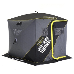 CLAM Jason Mitchell X5000 Portable 9 Ft 6 Person Ice Fishing Thermal Hub Shelter