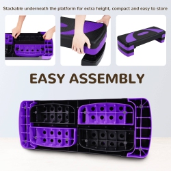 BALANCEFROM FITNESS Adjustable Workout Aerobic Step Platform Trainer W/raisers