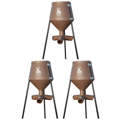 BOSS BUCK Gravity Fed Tripod Game Deer Corn And Protein Pellet Feeder (3 Pack)