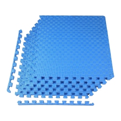 EVERYDAY ESSENTIALS Balancefrom Fitness 144 Sq Ft Interlocking Eva Foam Exercise Mat Tiles In Blue