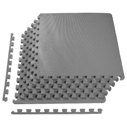 EVERYDAY ESSENTIALS Balancefrom Fitness 72 Sq Ft Interlocking Eva Foam Exercise Mat Tiles In Gray