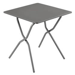 LAFUMA Balcony Ii Colorblock Steel Square Folding Outdoor Patio Table, Titanium