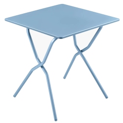 LAFUMA Balcony Ii Colorblock Steel Square Folding Outdoor Patio Table In Sky Blue