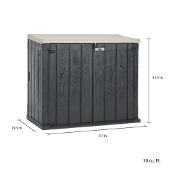 TOOMAX Stora Way All Weather 4.25' X 2.5' Storage Shed, Anthracite/taupe In Gray