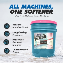 ULTRA FRESH 5 Gal Spring Fresh Fabric Softener Up to 640 Loads W/pump In Platinum