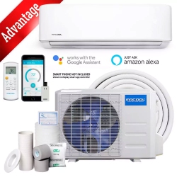 MRCOOL Advantage 9, 000 Btu Ductless Inverter Wall Mount Heat Pump System In White