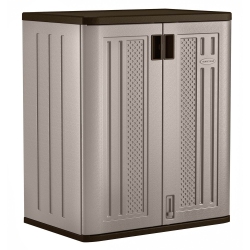 SUNCAST Bmc3600 9 Cu Ft Heavy Duty Resin Garage Base Storage Cabinet In Platinum