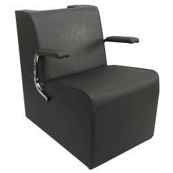 CHROMIUM Puresana Anastasia Padded Professional Hair Drying Salon Chair In Gray