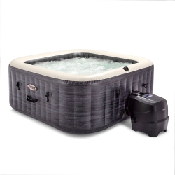 INTEX 28449Ep Purespa Plus Greystone Inflatable Square Hot Tub Spa, 83 X 28