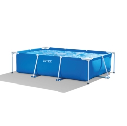 INTEX 8.5Ft X 26In Rectangular Frame Above Ground Backyard Swimming Pool In Blue
