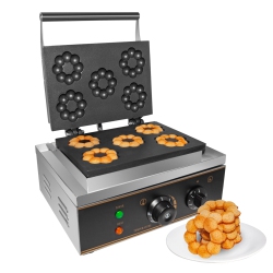 GORILLAROCK Gr-F Electric An-Doughnut Maker | Blossom Shape Donuts | 5 PCs | Nonstick | 110V