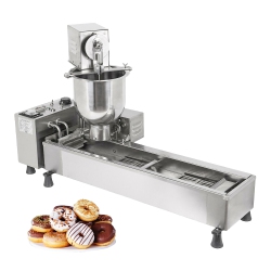 ALDKITCHEN Ap-02 Mini Donut Maker Commercial | Automatic Doughnut Machine | 3 Nozzles Set | Stainless Steel | 110V