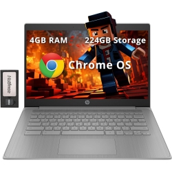 HP Chromebook 14" HD Laptop for Business & Students, Intel Celeron N4120, 224GB Storage(64GB Emmc+160GB Docking Station), 4GB Lpddr4, Uhd Graphics