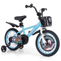 COSTWAY 16" Kid's Bike for 4-7 With Height-Adjustable Handlebar & Saddle Handbrake