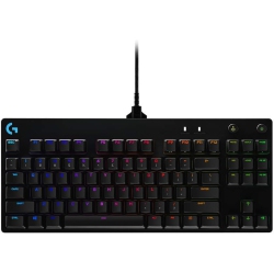 LOGITECH Brand New- G Pro Mechanical Gaming Keyboard, Ultra Portable Tenkeyless Design, Detachable Micro USB Cable, 16.8 Million Color Lightsync RGB