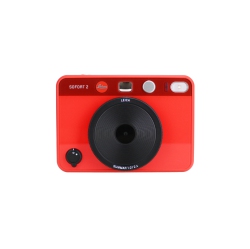 LEICA Sofort 2 Digital And Instant Photo Camera With Lcd Display, Two Shutter Releases, 10 Lens Effects, And Fotos App Support (Red)