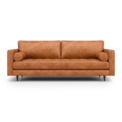 VALENCIA Isabella Leather Grande Sofa, Cognac