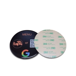 TAP4 SOLUTIONS Nfc / Qr Epoxy Menu Round Large Sticker