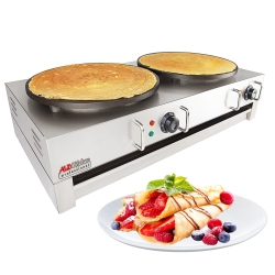 ALDKITCHEN Ap-584 Crepe Maker Commercial | Electric Double Pan Pancake Machine | 110V