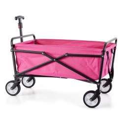 SEINA Steel Compact Collapsible Folding Outdoor Portable Utility Cart In Pink
