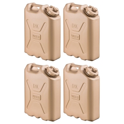 SCEPTER Lightweight Bpa 5 Gallon 20 Liter Portable Water Storage Container (4 Pack) In Sand