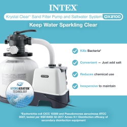 INTEX 26675Eg 1600 Gph Krystal Clear Pool Saltwater System And Filter Pump In Sand