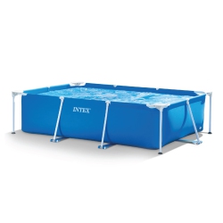 INTEX 9.8' X 29.5" Rectangular Frame Above Ground Outdoor Backyard Swimming Pool