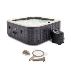 INTEX Purespa Plus Inflatable Square Hot Tub Spa With Maintenance Accessory Kit
