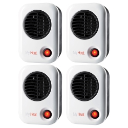 LASKO 101 Myheat 200W Portable Electric Ceramic Space Heater (4 Pack) In White