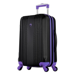 OLYMPIA Apache Ii 21 Inch Expandable Carry On 4 Wheel Spinner Luggage In Purple