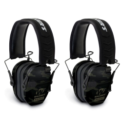 WALKER'S Walkers Razor Slim Electronic Ear Muffs With Nrr 23 Db, Multicam (2 Pack) In Gray