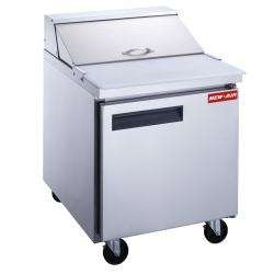 NEW AIR REF New Air Npt-029-Sa Commercial 29" Double Door Salad/sandwich Prep Table - Ideal for Restaurants, Cafeterias & Food Processing Spaces