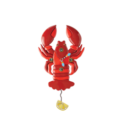 ENESCO Allen Designs Dapinci The Lobster Pendulum Wall Clock