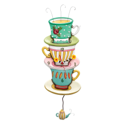 ENESCO Allen Designs Spot Of Tea Pendulum Clock