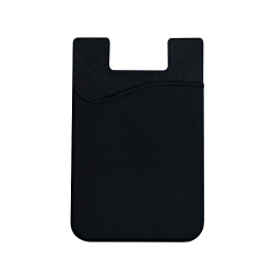 CC Topsave Phone Card Holder Sockets, Silicone Adhesive Stick-On Sleeve Pocket for Smartphones In Black