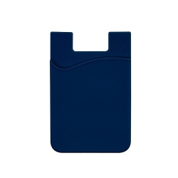 CC Topsave Phone Card Holder Sockets, Silicone Adhesive Stick-On Sleeve Pocket for Smartphones In Navy Blue