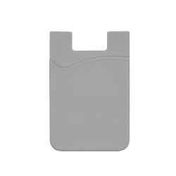 CC Topsave Phone Card Holder Sockets, Silicone Adhesive Stick-On Sleeve Pocket for Smartphones, Light In Gray