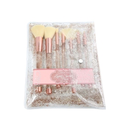 BEAUTY CREATIONS Liquid Sparkle 7 PC Brush Set In Peach