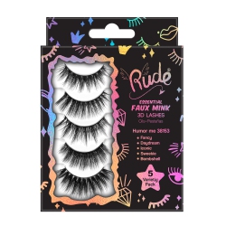 RUDE Essential Faux Mink 3D Lashes 5 Multi-Pack