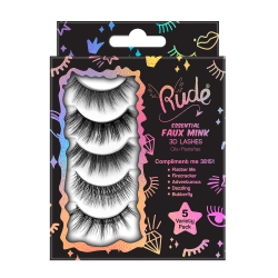 RUDE Essential Faux Mink 3D Lashes 5 Multi-Pack