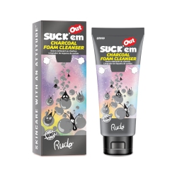 RUDE Suck'em Out Foam Cleanser In Charcoal