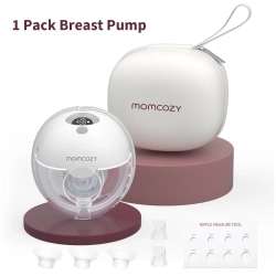 MOMCOZY M5 All-In-One Breast Pump, Single Portable Hands-Free Wearable Breast Pump With 3 Modes & 9 Levels, 24Mm