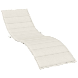 VIDAXL Sun Lounger Cushion Melange Cream 200X60X4 Cm Fabric
