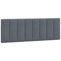 VIDAXL Headboard Cushion "hanko" Dark 137 Cm Velvet In Grey