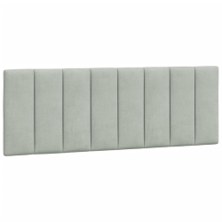 VIDAXL Headboard Cushion "hanko" Light 137 Cm Velvet In Grey