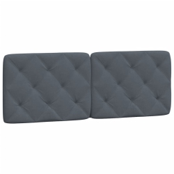 VIDAXL Headboard Cushion Dark 137 Cm Velvet In Grey