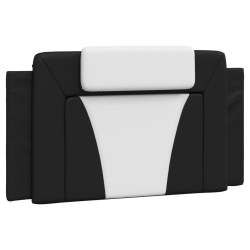 VIDAXL Headboard Cushion "viana" Black And 100 Cm Faux Leather In White
