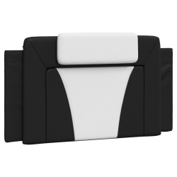 VIDAXL Headboard Cushion "viana" Black And 100 Cm Faux Leather In White