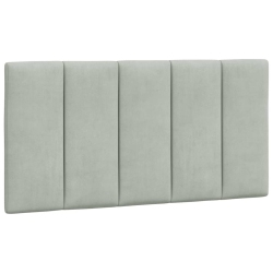 VIDAXL Headboard Cushion "hanko" Light 100 Cm Velvet In Grey